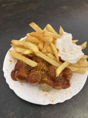 Vegan currywurst  at Sayf Kebab in Muenster