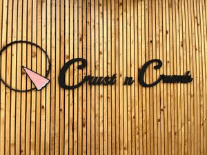 Crust n Crumb sign at Crust n Crumb in Pristina