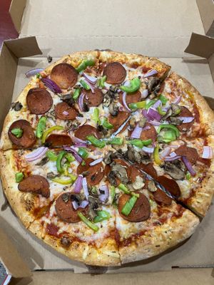 Vegan Toppers Classic at Toppers Pizza in Bloomington