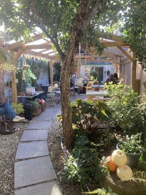 The magnificent green terrace  at The Coffee Garden in Warminster