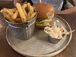 Garden burger  at Kings Head in Richmond