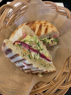 Vegan panini (cold) at Olive et Gourmando in Montreal