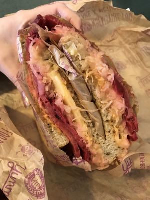 Vegan Rueben. HIGHLY recommend 😛😛  at Wheatsville Food Co-op in Austin