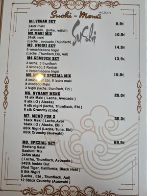 Vegan sushi plate at NYNAMY in Ingolstadt