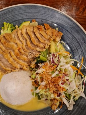 Mango Curry wit saitan duck at NYNAMY in Ingolstadt