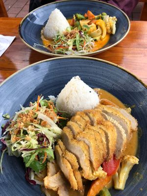 Vegan duck in mango coconut sauce at NYNAMY in Ingolstadt