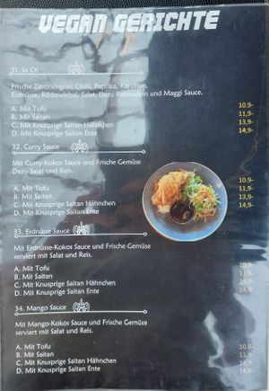 Weitere vegane Gerichte im Rest der Karte at NYNAMY in Ingolstadt