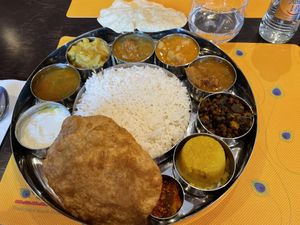 South Indian Thali   at Krishna Vilas in Luxembourg City