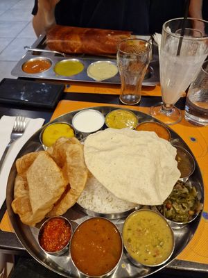 Dosa and South Indian Thali at Krishna Vilas in Luxembourg City