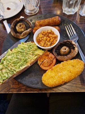Welsh breakfast (avo comes on the side) at The Philharmonic in Cardiff