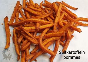 Süßkartoffelpommes at Wahid's Green Food in Cottbus