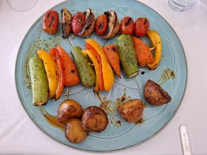 Souvlaki at Petrino in Corfu