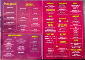 Menu page at Nyom at Nyom in Berlin