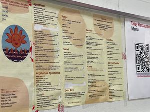 Menu & menu QR code at Talay in Staten Island