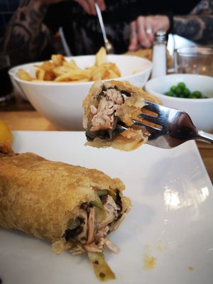 Banana blossom 🖤 at Hobson's Fish & Chips in West London