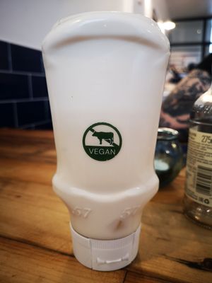 Vegan mayo at Hobson's Fish & Chips in West London