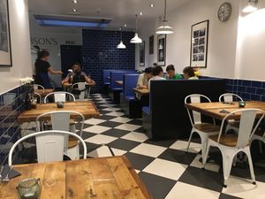 Inside at Hobson's Fish & Chips in West London