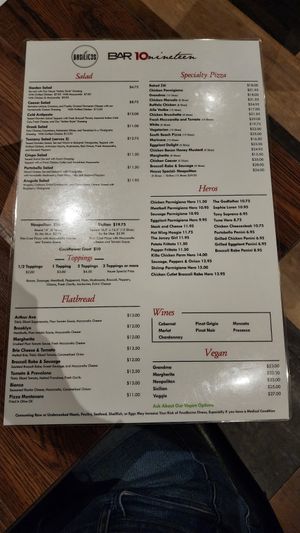 Menu at Basilico's Pizzeria in Dickson City