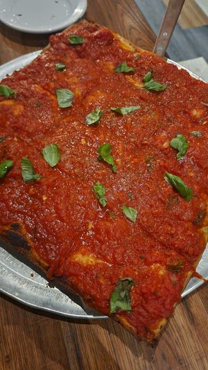 Cheeseless pizza at Basilico's Pizzeria in Dickson City