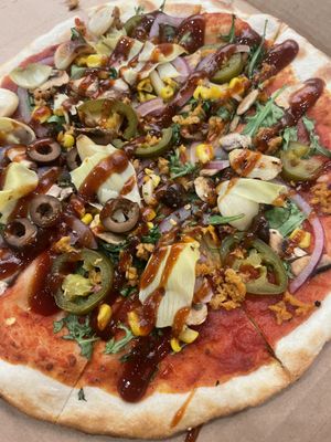 BYO with vegan sausage   at Mod Pizza in Dallas