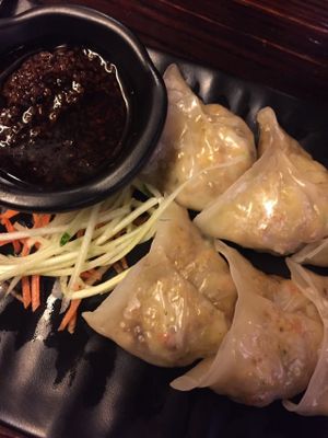 Vege poached dumplings. I think these are vegan as they are no eggs or dairy. at Life Cafe @ Padungan in Kuching