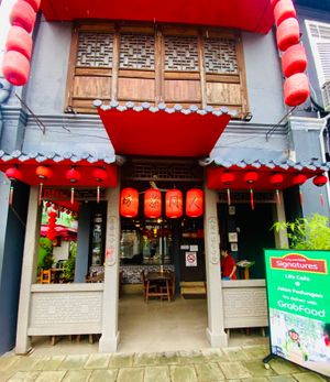 The front of the restaurant from the outside. at Life Cafe @ Padungan in Kuching