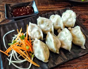 Vegan dumplings, nice at Life Cafe @ Padungan in Kuching