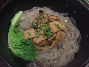 Sweet “meat” and vermicelli  at Life Cafe @ Padungan in Kuching