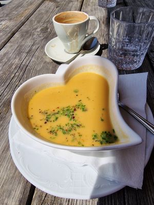 Cream soup-Kürbis Ingwer at Gipfelhaus Magdalensberg in Magdalensberg