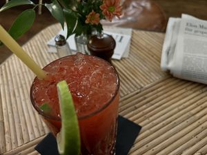 strawberry caipiroshka  at Hafenstadt Urban Area in Klagenfurt