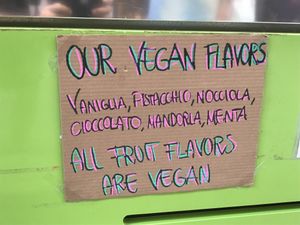 Vegan flavours  at Gelato Fantasy - San Giovanni in Venice