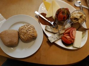 small vegan breakfast at Aha Cafe in Dresden