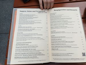 Menu 2 at Aha Cafe in Dresden