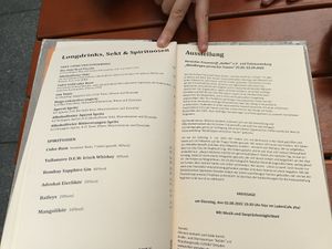 Menu 8 at Aha Cafe in Dresden