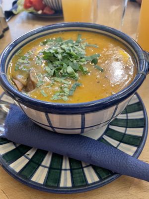 Potato soupp  at Aha Cafe in Dresden