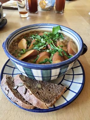 lentil soup at Aha Cafe in Dresden