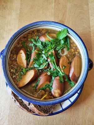 lentil soup at Aha Cafe in Dresden