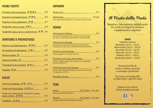 Menù at Il Pirata della Piada in Rosate