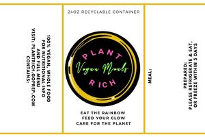 Portioned and labeled, ready to reheat and eat.  at Plant Rich Vegan in Wellington