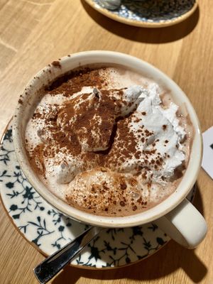 Hot chocolate with whipped cream at Bibliotheek Oosterschelde in Goes