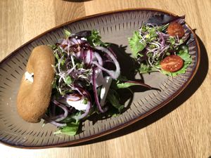 Glutenvrije ‘groene bagel'  at Bibliotheek Oosterschelde in Goes