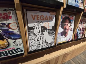 Vegan magazine in library at Bibliotheek Oosterschelde in Goes