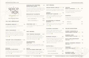 Our new Cafe Menu! Come try it out. at Spicebox Organics Market & Cafe in New Territories