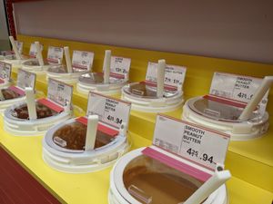 Pre-ground nutbutters and other soft foods at Bulk Barn in Cobourg