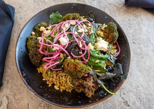 Farro salad at Brunch & Co in Estes Park