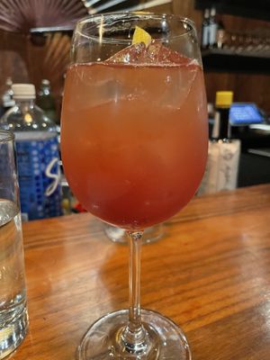 Pomegranate cocktail   at Plenty of Clouds in Seattle