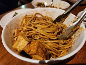 Dan dan noodles + tofu at Plenty of Clouds in Seattle