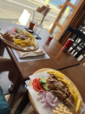 Vegan Gyros plate at Orexi in Rhodes