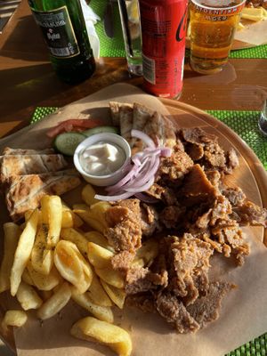 Vegan gyros day 2  at Orexi in Rhodes