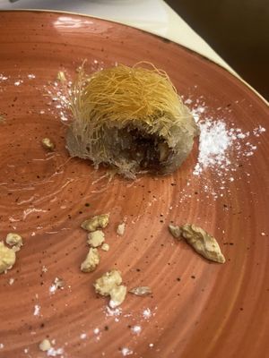 But it was tasty. Cinnamon flavour inside    at Orexi in Rhodes